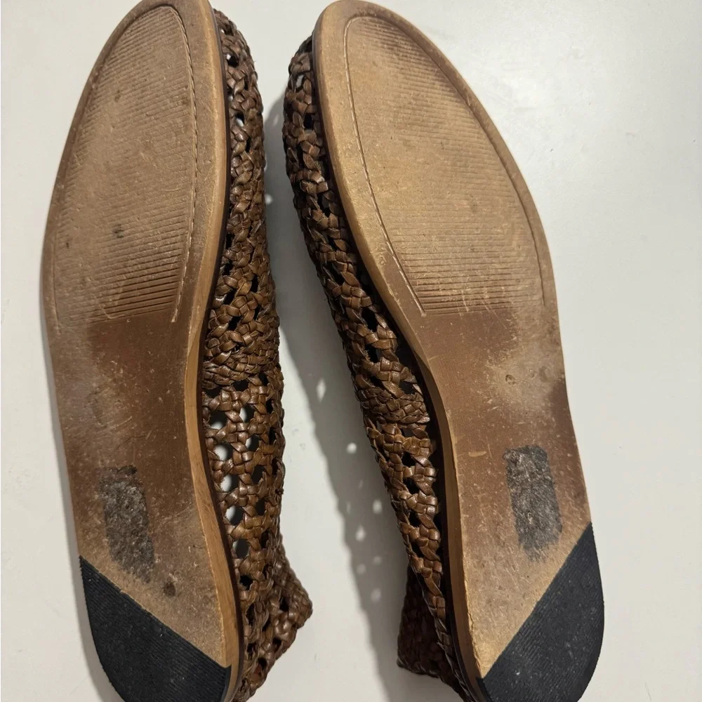 ASOS Brown Flats with Intricate Woven Design - Picture 2 of 4